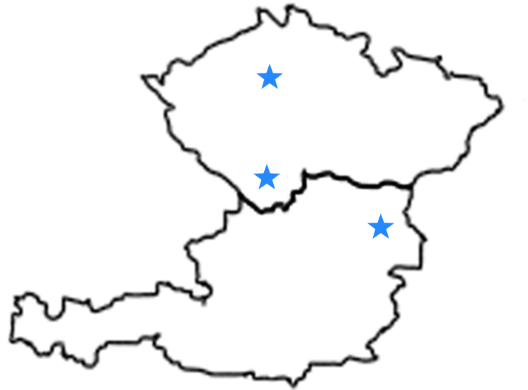 ウィーン 〜 チェスキークルムロフ 〜 プラハ Map